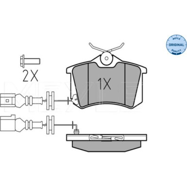 Bremsbelagsatz Vw T. Polo/Ibiza/Cordoba 01-09/Fabia 99-08 Mit Sensor MEYLE-ORIGINAL: True to OE 025 238 2317/W Bremsbelagsatz Vw T. Polo/Ibiza/Cordoba 01-09/Fabia 99-08 Mit Sensor MEYLE-ORIGINAL: True to OE 025 238 2317/W