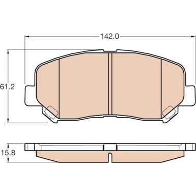 Bremsklötze VA MAZDA CX-5 11 GDB3562