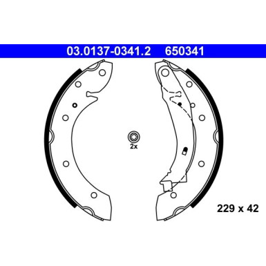 Bremsbackensatz 03.0137-0341.2