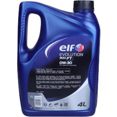 Elf Evolution 900 FT 0W-30 4 Liter ELF EVOLUTION 900 FT 0W-30 213993