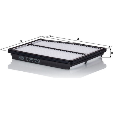 Mann & Hummel Luftfilter PKW Hyundai Santa Fe 20 C 25 129
