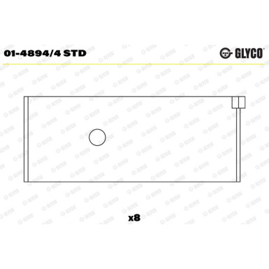 GLYCO Pleuellager 01-4894/4 STD GLYCO Pleuellager 01-4894/4 STD