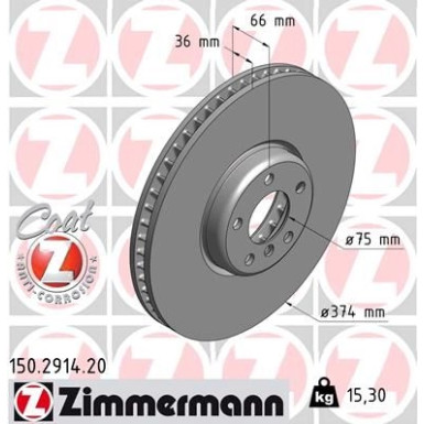 11 481 080 Bremsscheibe VA li 150.2914.20 11 481 080 Bremsscheibe VA li 150.2914.20
