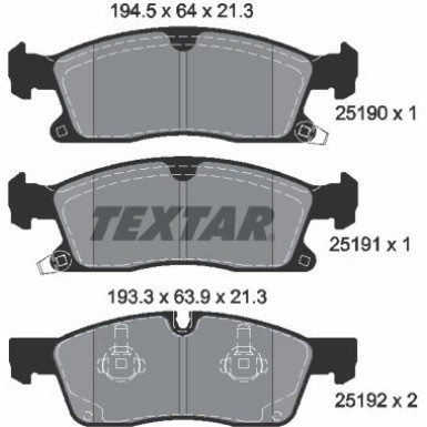 Bremsbelagsatz Jeep P. Grand Cherokee 3.0-6.4 4X4 10 Q+ 2519001 Bremsbelagsatz Jeep P. Grand Cherokee 3.0-6.4 4X4 10 Q+ 2519001