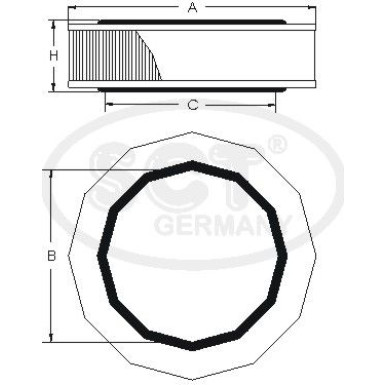 SCT GERMANY Luftfilter SB246 SCT GERMANY Luftfilter SB246