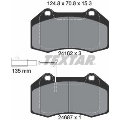 Bremsbelagsatz Fiat P. Grande Punto 05- Abarth Q+ 2416202