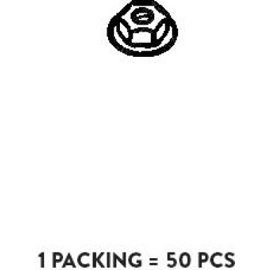 Bosch Automotive Nuss 258-338 1 PACK 50 PCS