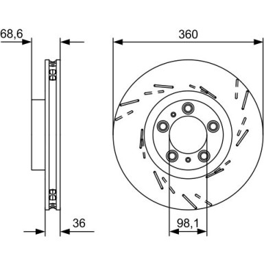 Bremsscheibe VA re 0 986 479 D23 Bremsscheibe VA re 0 986 479 D23