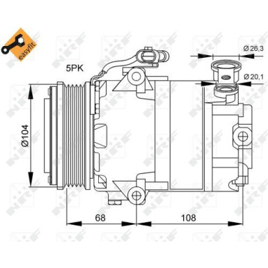 Kompressor, Klimaanlage EASY FIT 32082