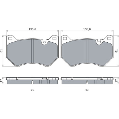 Bremsklötze VA AUDI Q5 16-20 0 986 424 966
