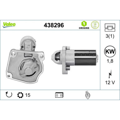 VALEO Anlasser 438296 VALEO Anlasser 438296