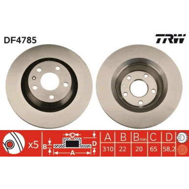 Bremsscheibe Vw T. Tt 06 DF4785