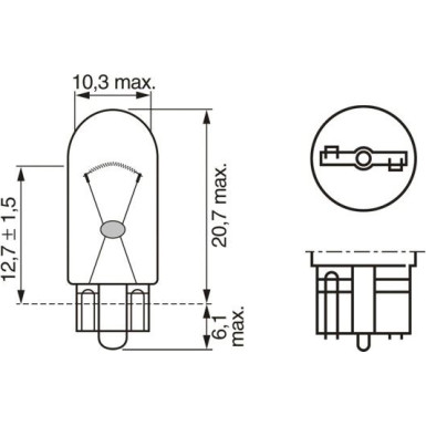 W3W 12V 3W PURE LIGHT BOSCH KFZ-GLUEHLAMPE Pure Light WS 1987302217