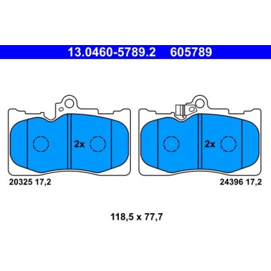 Bremsbelagsatz Lexus P. Gs 05 13.0460-5789.2 Bremsbelagsatz Lexus P. Gs 05 13.0460-5789.2