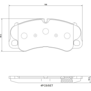 BREMBO Bremsbelagsatz, Scheibenbremse P 65 054 BREMBO Bremsbelagsatz, Scheibenbremse P 65 054