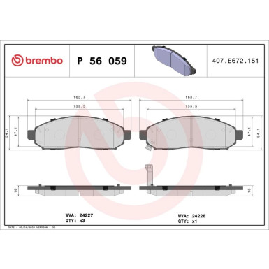 BREMBO Bremsklötze VA NISSAN NP300, Pathfinder 04 PRIME LINE P 56 059