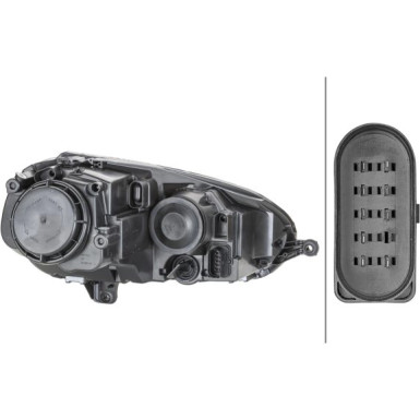 Scheinwerfer R H7/H7 +LWR +MOT CHROM HELLA PQ VW GOLF V (-GTI) 6,04-6,09 7224,507,2