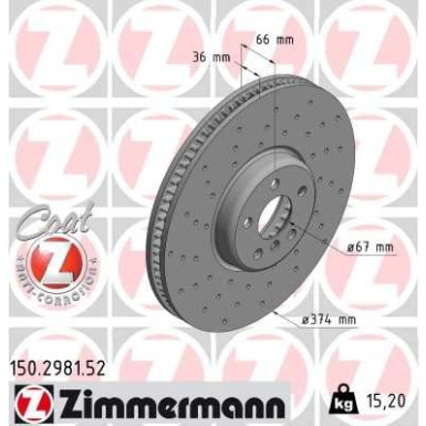 Bremsscheibe VA Sport BMW 3 18 SPORT Z 150.2981.52