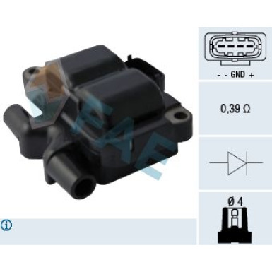 FAE Zündspule 80293 FAE Zündspule 80293