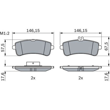 Bremsklötze MERCEDES C, S-Klasse 13 0 986 494 763