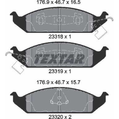 Bremsbelagsatz Chrysler P. Stratu 2331801 Bremsbelagsatz Chrysler P. Stratu 2331801