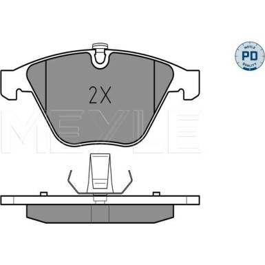Bremsbelagsatz Bmw P. E60/61 520-525 03- Automatikgetriebe MEYLE-PD: Advanced performance and design 025 233 4720/PD