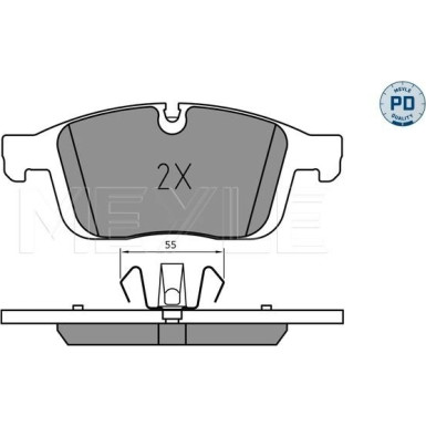 Bremsbelagsatz, Scheibenbremse MEYLE-PD: Advanced performance and design 025 223 8619/PD