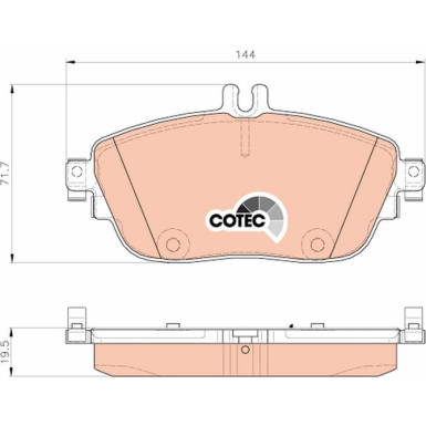 Bremsklötze VA MERCEDES W176,W246 11 COTEC GDB1932