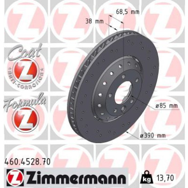 ZIMMERMANN Bremsscheibe 460.4528.70