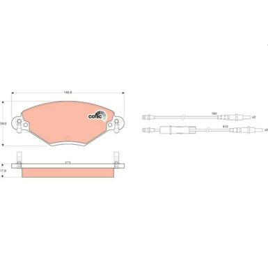 Bremsklötze VA CITROEN C5 01 COTEC GDB1448