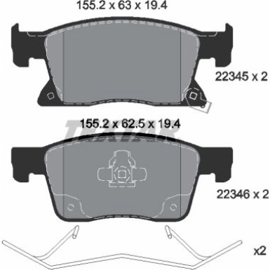 Bremsbelagsatz Opel P. Astra K 1.0-1.6 15 2234501 Bremsbelagsatz Opel P. Astra K 1.0-1.6 15 2234501