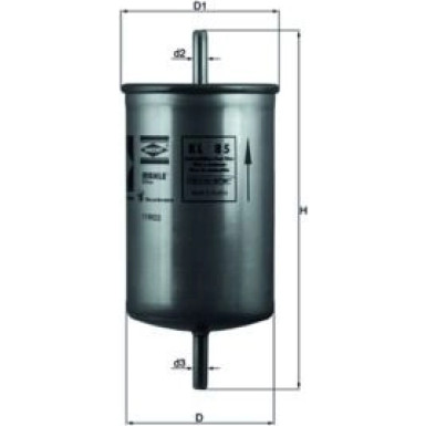 MAHLE Kraftstofffilter KL 85