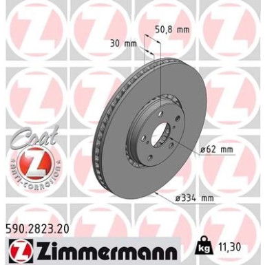 82 481 180 Bremsscheibe VA re 590.2823.20 82 481 180 Bremsscheibe VA re 590.2823.20