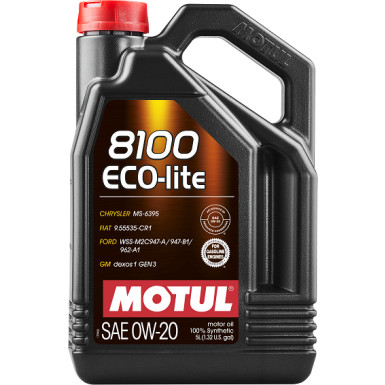 Motul 8100 ECO-lite 0W-20 5 Liter 8100 ECO-LITE 0W-20 108536
