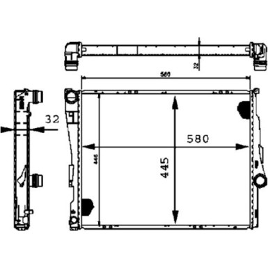 Kühler, Motorkühlung CR 455 000P
