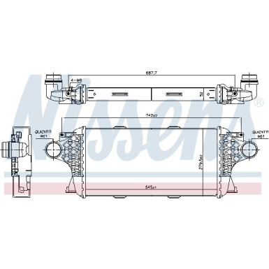 Ladeluftkühler PKW Mercedes ML 350 Bluetec 11 961458