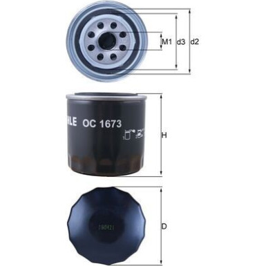 MAHLE Ölfilter OC 1673 MAHLE Ölfilter OC 1673