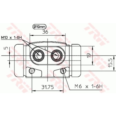 Radbremszylinder BWD195 Radbremszylinder BWD195