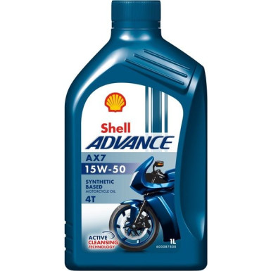 Shell Advance 4T AX7 15W-50 1L Advance 4T AX7 15W-50 (SM/MA2) 550053817