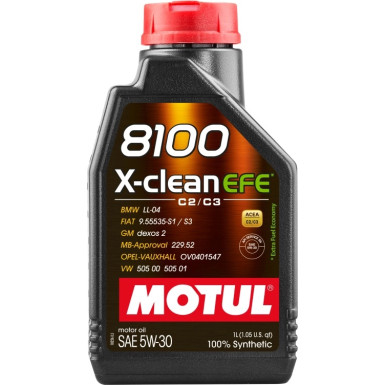 Motul 8100 X-clean EFE C2 /C3 5W-30 1 Liter 109470 Motul 8100 X-clean EFE C2 /C3 5W-30 1 Liter 109470