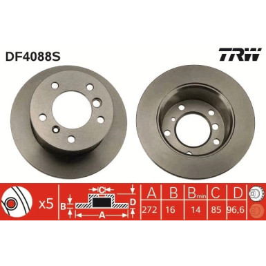 Bremsscheibe Db T. Sprinter # DF4088S Bremsscheibe Db T. Sprinter # DF4088S