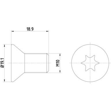 Schraube, Bremsscheibe TPM0010