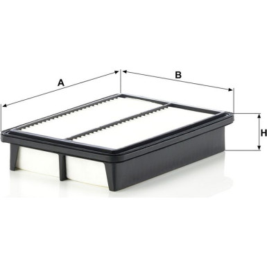 Mann & Hummel Luftfilter PKW HYUNDAI H-1,H200 08 C 26 032
