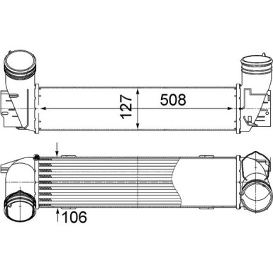 MAHLE Ladeluftkühler CI 490 000S MAHLE Ladeluftkühler CI 490 000S