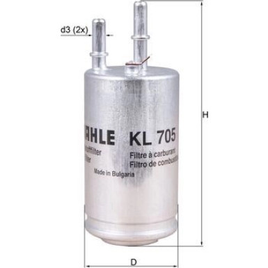 MAHLE Kraftstofffilter KL 705 MAHLE Kraftstofffilter KL 705