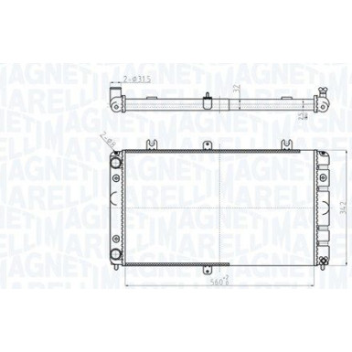 MAGNETI MARELLI Kühler, Motorkühlung 350213181400 MAGNETI MARELLI Kühler, Motorkühlung 350213181400