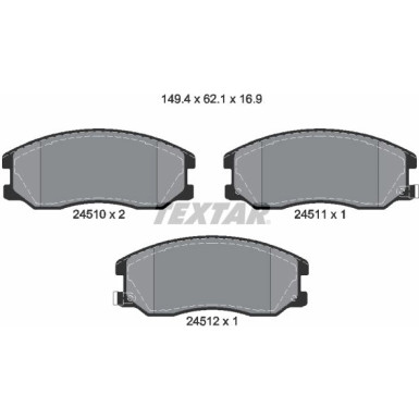 Bremsbelagsatz Opel P. Antara 2451001 Bremsbelagsatz Opel P. Antara 2451001