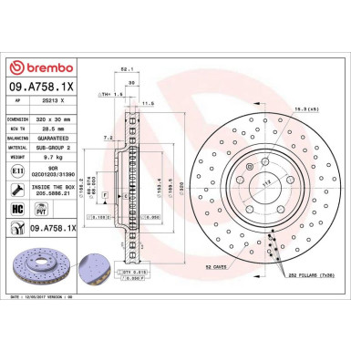 Bremsscheibe VA Xtra AUDI A4.A5 07 XTRA LINE - Xtra 09.A758.1X Bremsscheibe VA Xtra AUDI A4.A5 07 XTRA LINE - Xtra 09.A758.1X