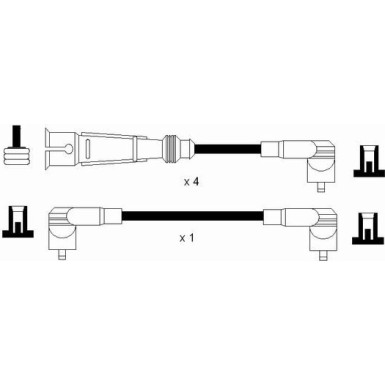 NGK Zündleitungssatz 0947