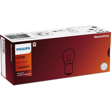 P21W HeavyDuty 24V.21W.BA15s Lampe verstärkt & rüttelfest MasterDuty 13498MDCP